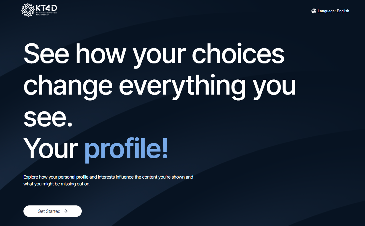 Recommendation algorithms explainer homepage screenshot