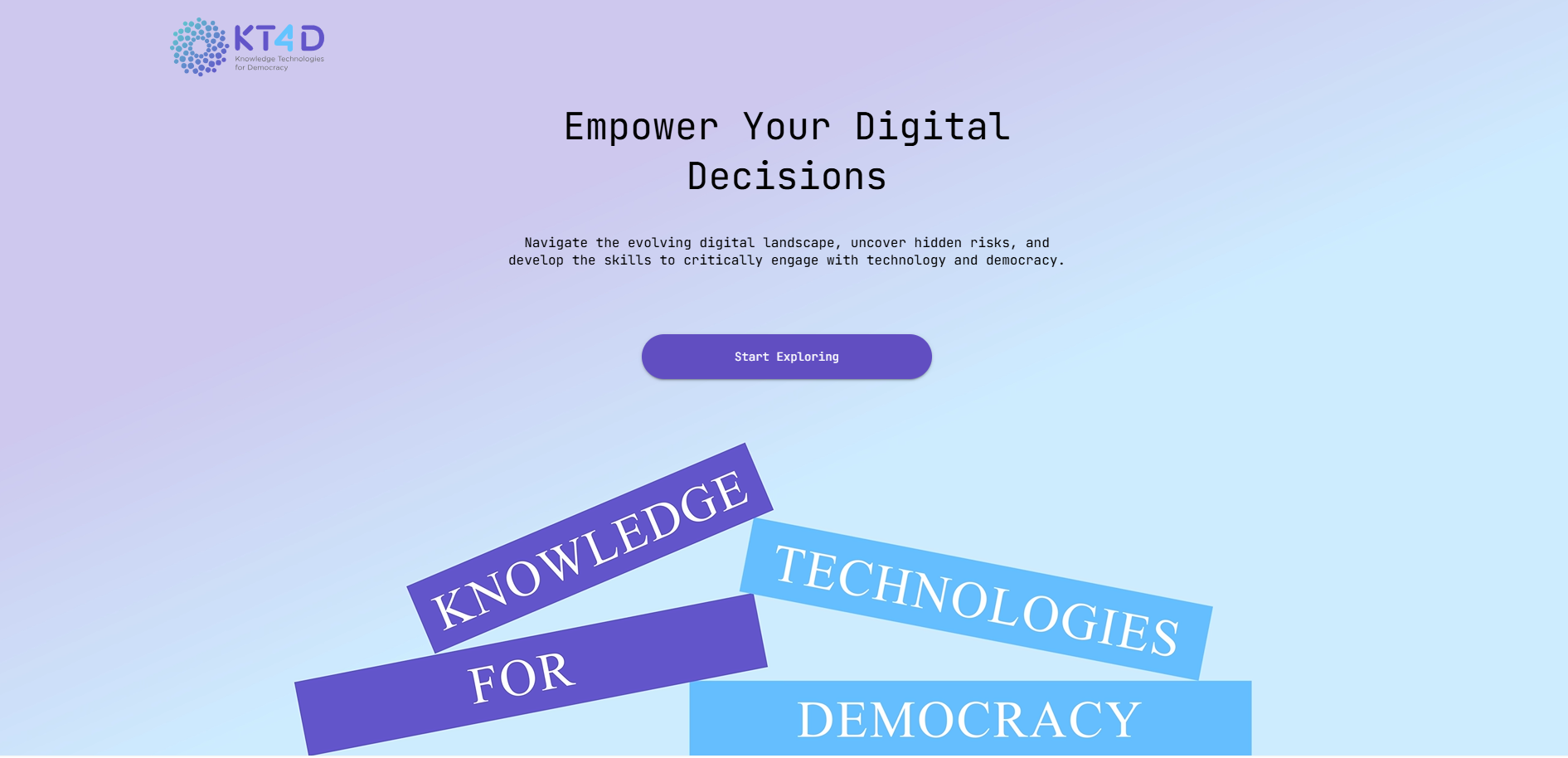 Serious Game homepage screenshot