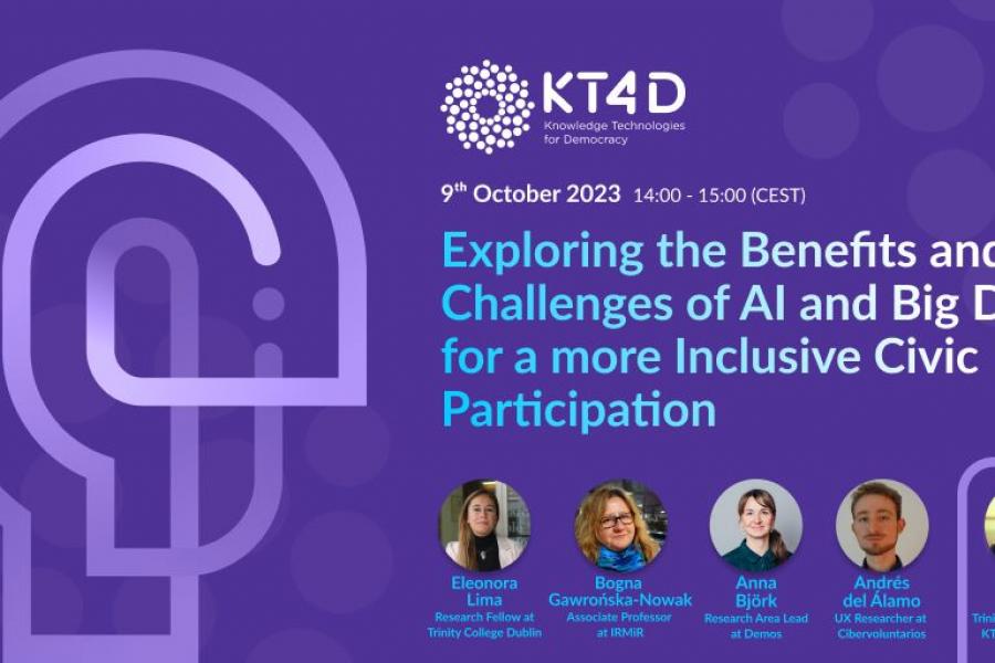 Exploring the Benefits and Challenges of AI and Big Data for a more Inclusive Civic Participation