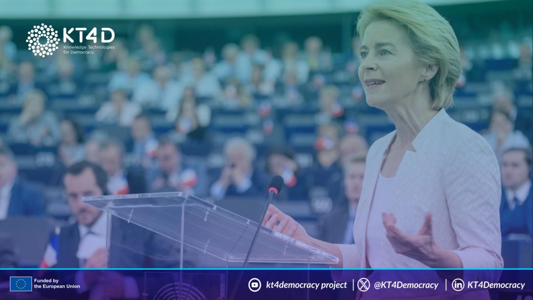 Ursula von der Leyen in a KT4D frame